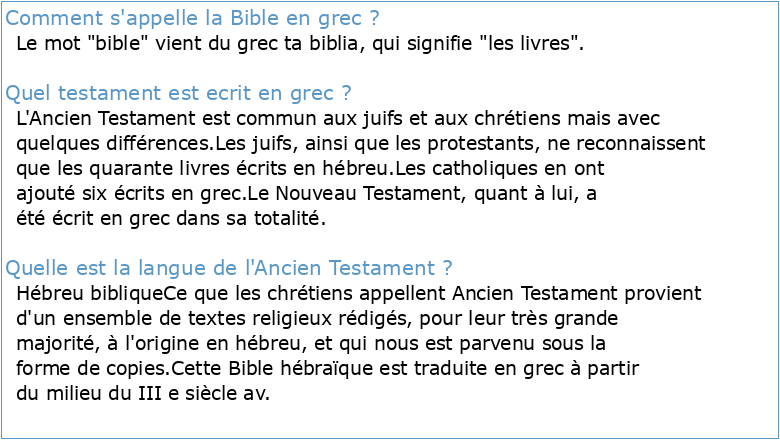 Grec biblique (Ancien Testament)