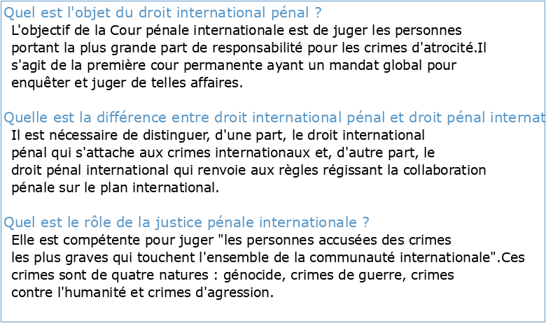 La pénalisation du droit international