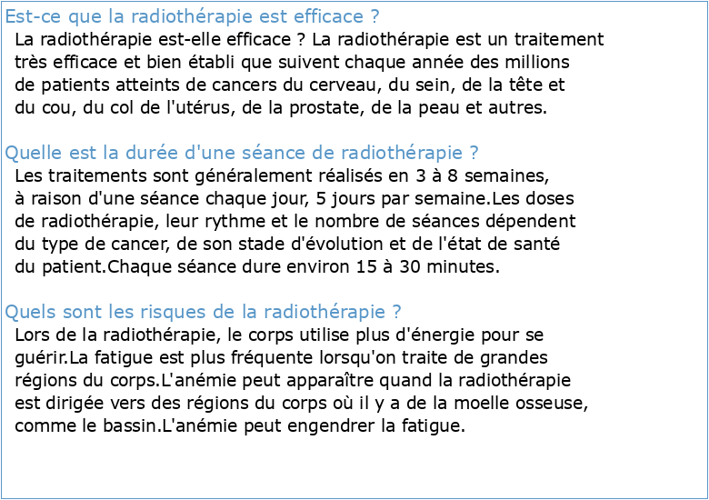 Radiothérapie du cancer