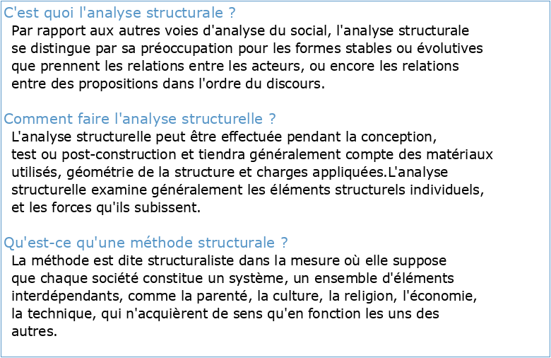 Analyse structurale