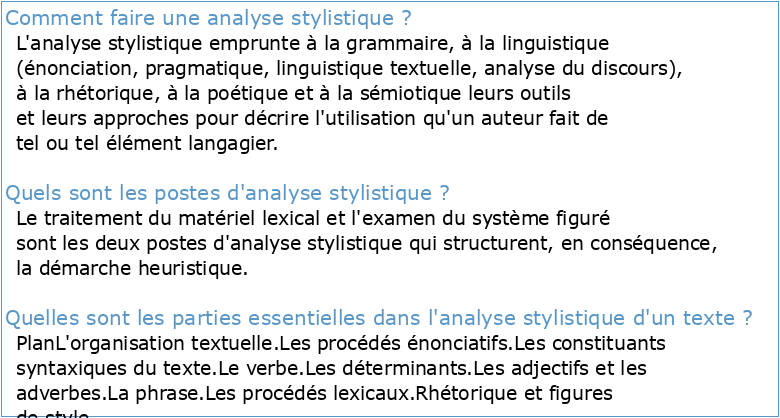 Analyse stylistique PDF