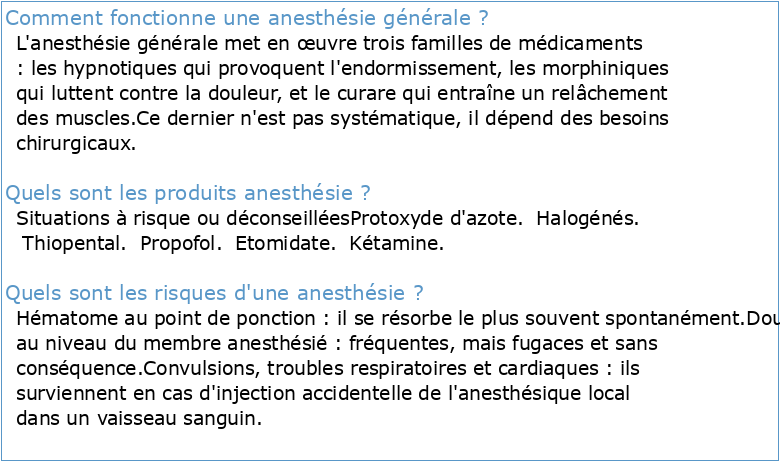 Anesthésie générale pdf