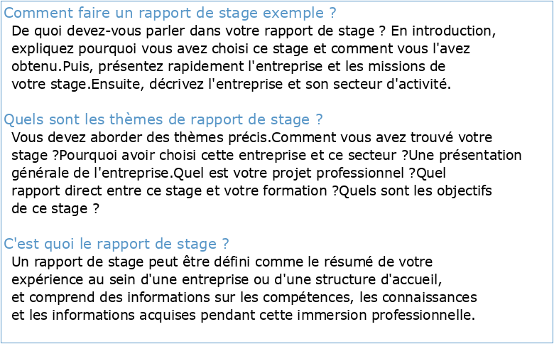 Rapport de Stage  Le Cortecs