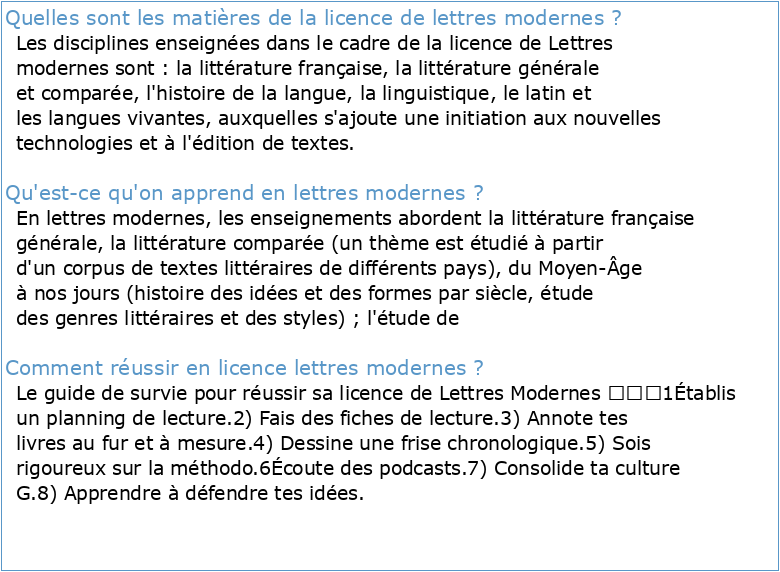 Programmes cours Licence Lettres 2021-22
