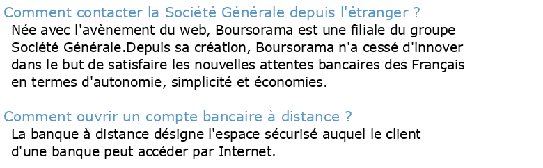 Banque à distance Société Générale