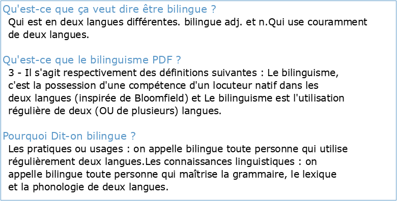 Bilingue définition