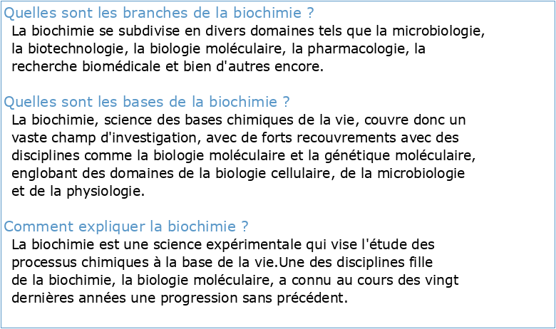 Biochimie humaine PDF