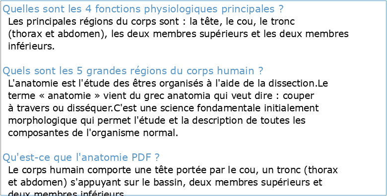 Biologie humaine cours