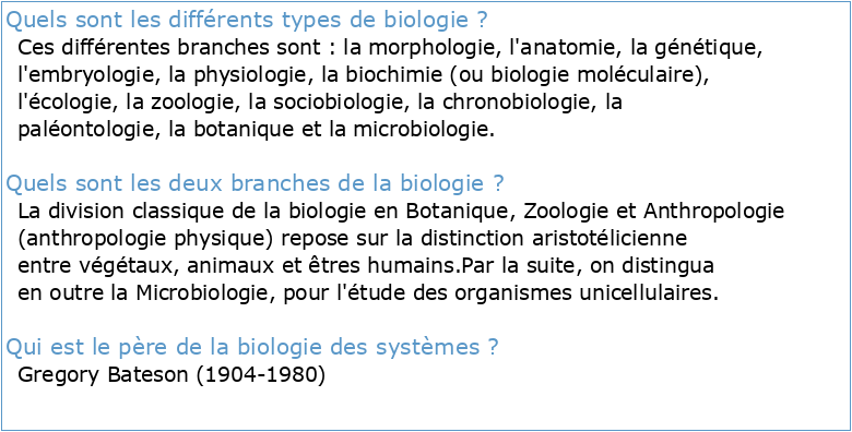 Biologie intégrative définition