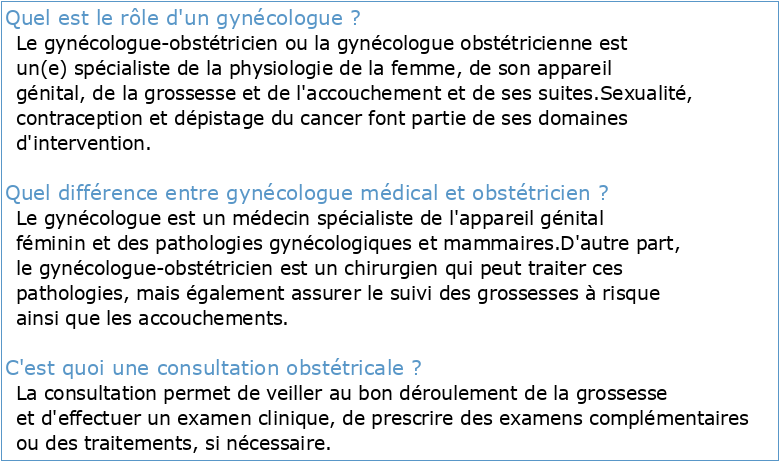 Gynecologie obstétrique