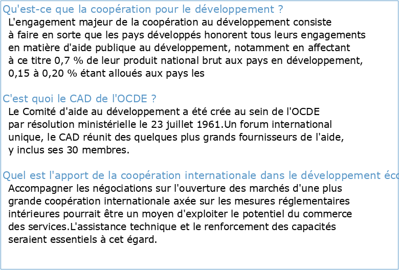 Coopération pour le développement 2020  OECD