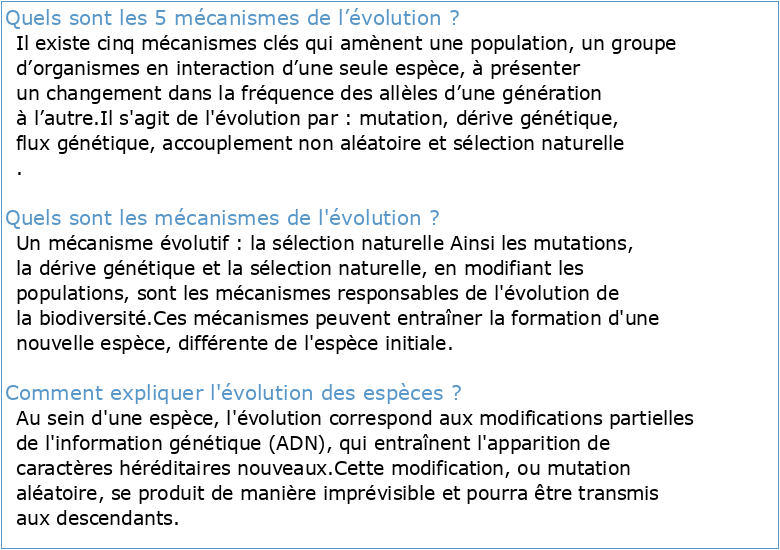 SVT3E-MECANISMES EVOLUTION CORRECTION
