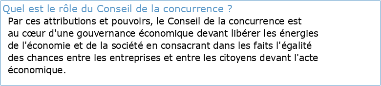 Poste : Rapporteur :  Conseil de la Concurrence