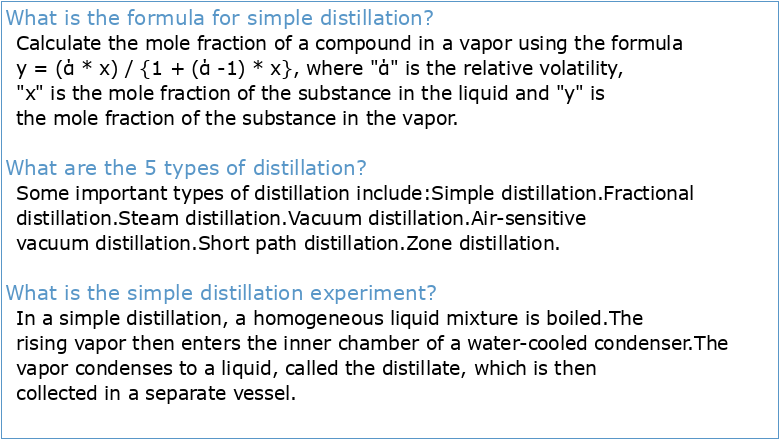 CHEM 2219: Exp   Simple Distillation