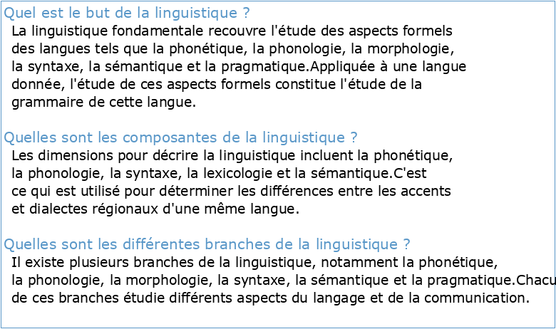 Introduction au TALN et `a lingénierie linguistique université de Lille3
