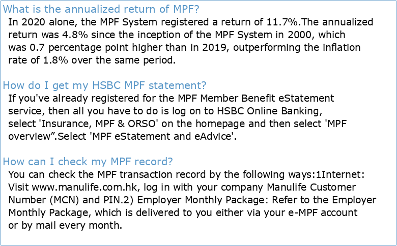 HSBC Mandatory Provident Fund – SuperTrust Plus Annual Report