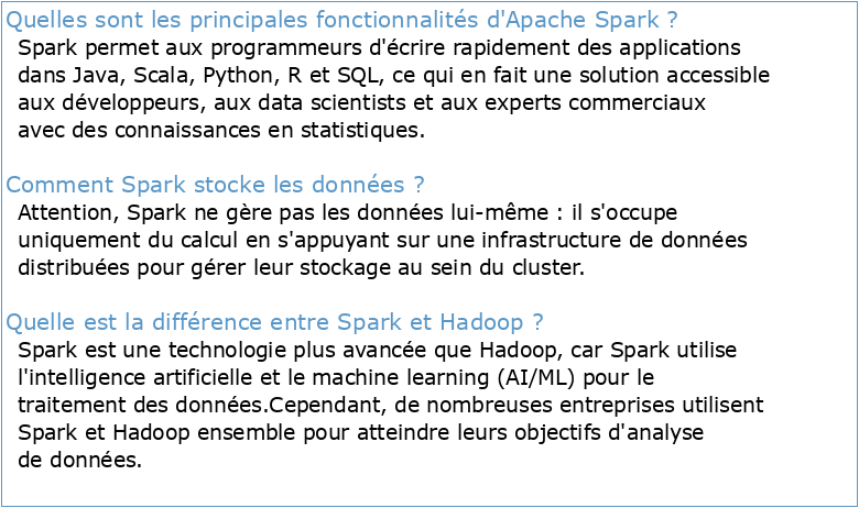 Traitement de données massives avec Apache Spark