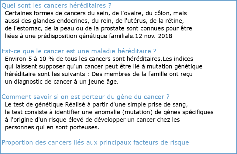 Cancer et hérédité