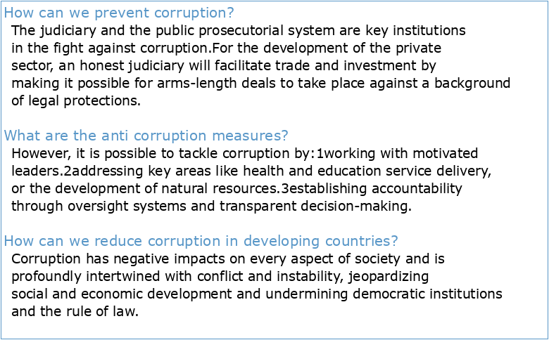 Corruption Prevention and Control in the Humanitarian Space: