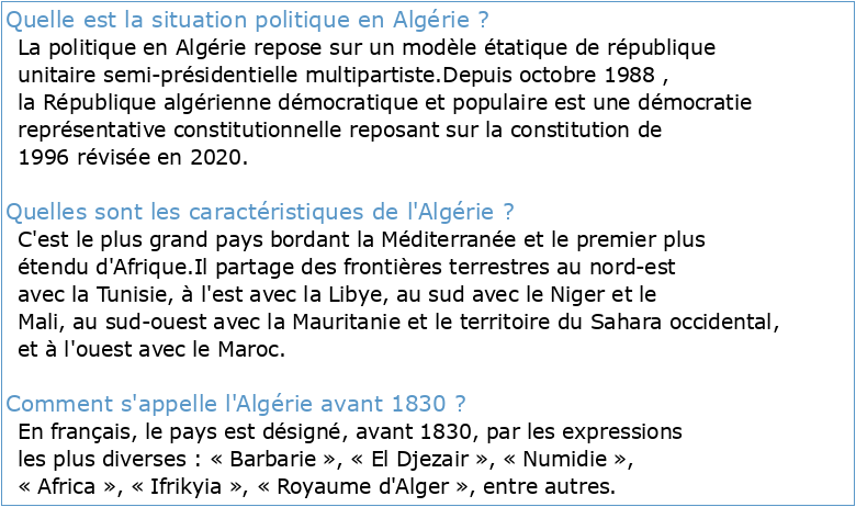 REPUBLIQUE ALGERIENNE DEMOCRATIQUEET POPULAIRE
