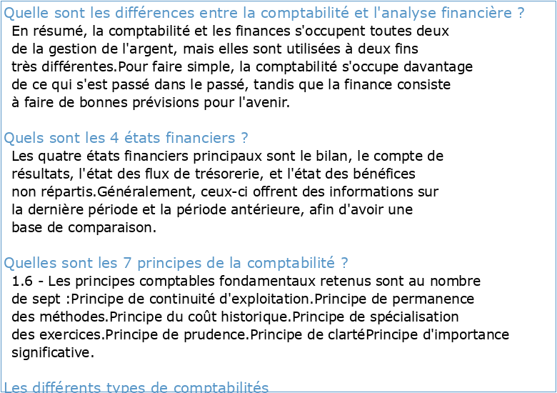 Comptabilité et analyse financière PDF