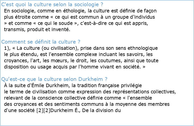Concept de culture en sociologie