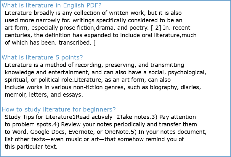 English 200: An Introduction to Literature Online
