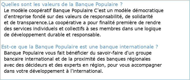 Concours Banque Populaire