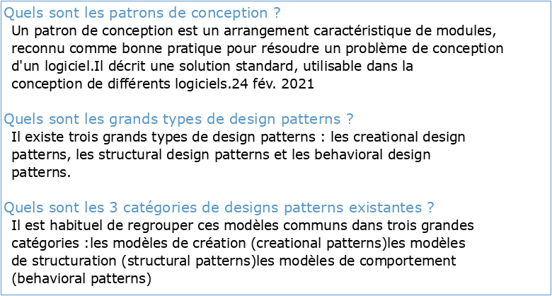 2 Patrons de conception Design Patterns