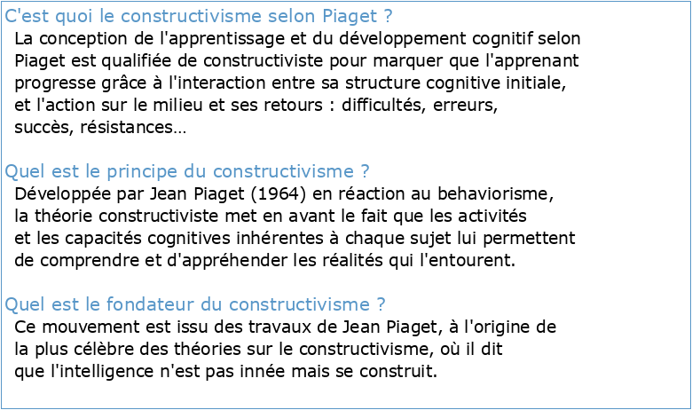 Constructivisme Piaget