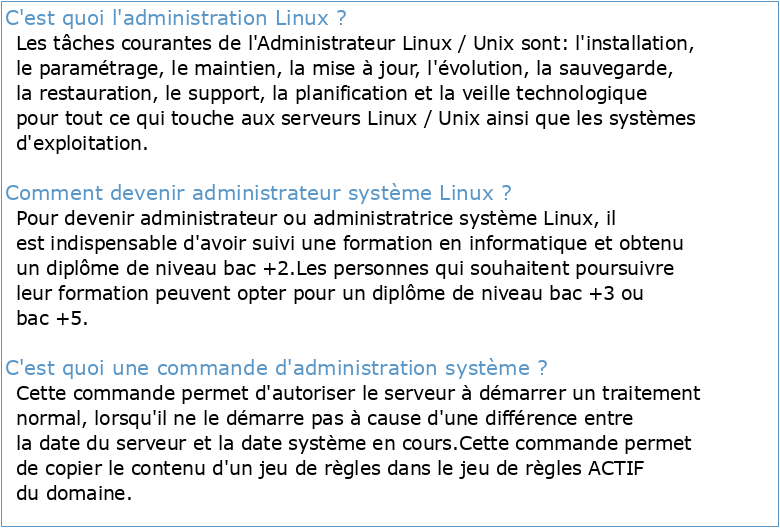 Administration système Linux
