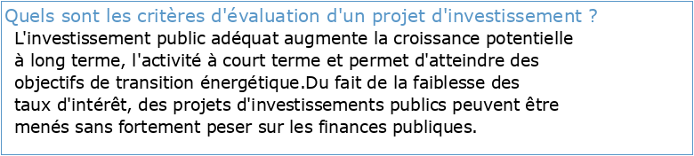 Évaluation de la gestion des investissements publics – PIMA et