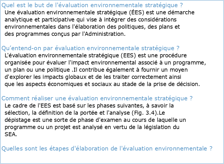 PARACT-M Evaluation environnementale & SOCIALE stratégique