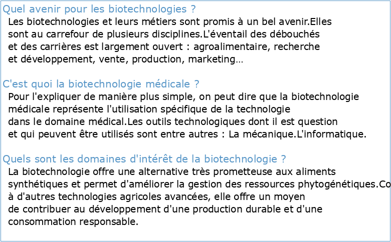 Biotechnologies médicales : potentialités et perspectives au Maroc