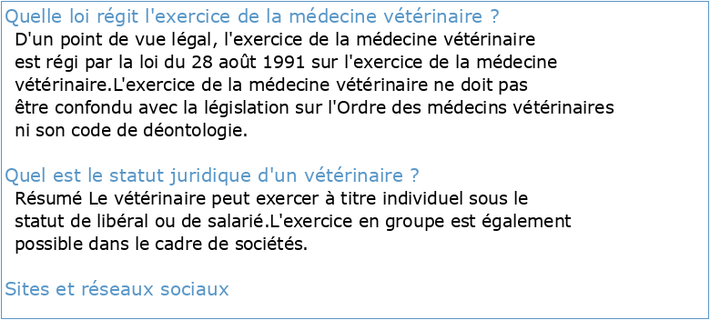 Loi 078 portant Ordre National Vétérinaires