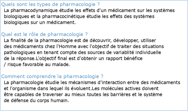 Pharmacologie générale wfarm1232