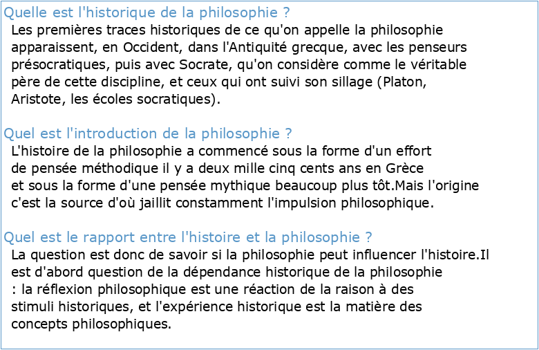 Introduction historique à la philosophie
