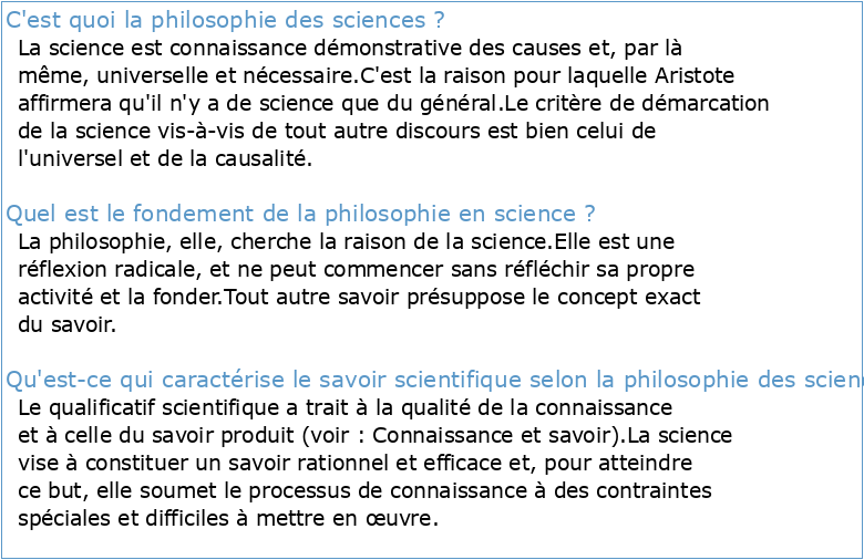 La Philosophie Des Sciences Au Xxe Sia Cle