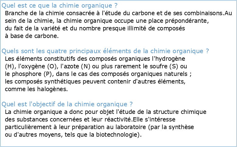 Introduction à la Chimie Organique  EPFL