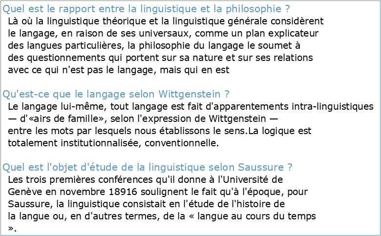 Linguistique philosophie du langage et épistémologie (Réponse à