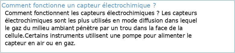 Les capteurs électrochimiques et biochimiques
