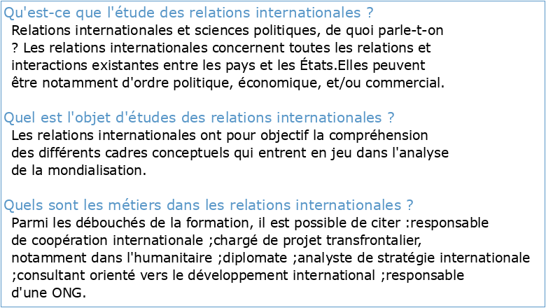 Des Relations internationales aux Études internationales