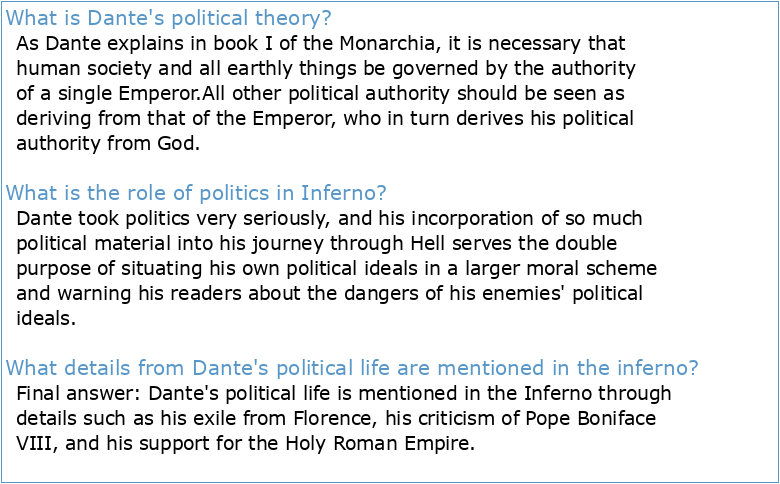 Dante as Political Theorist