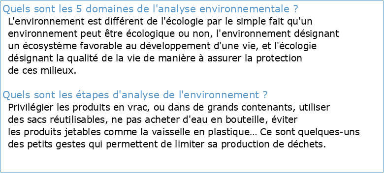 Cours Analyse et protection de l'environnement L3 Ecologie et