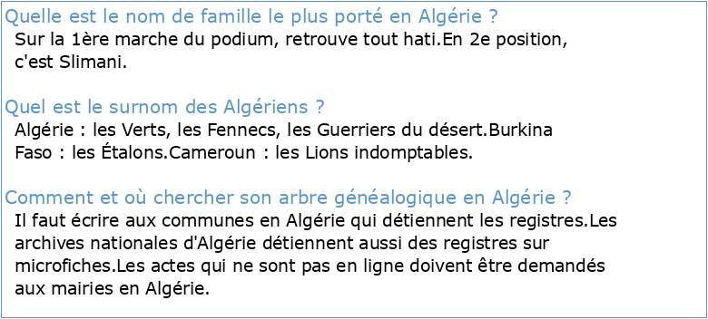 Dictionnaire des patronymes algériens