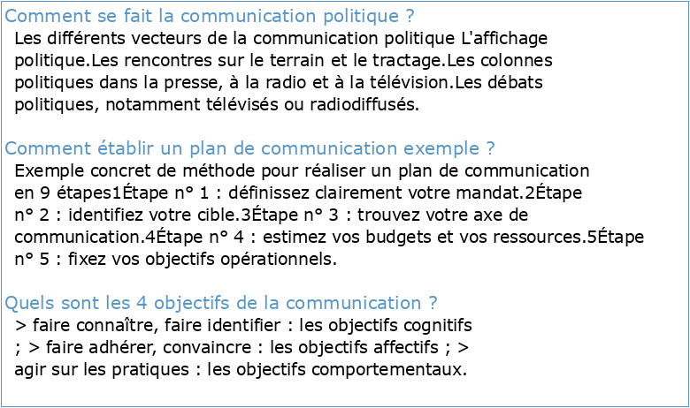 Exemple de plan de communication politique PDF