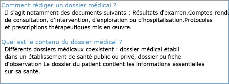 Exemple dossier médical vierge PDF