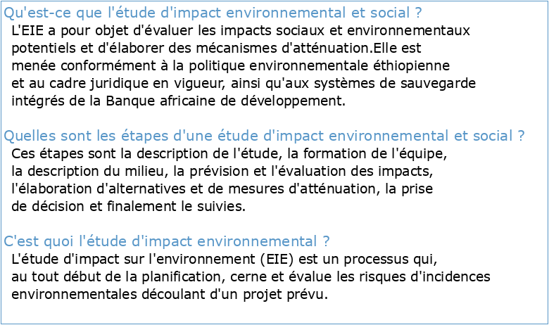 5-8 Rapport de l'étude d'impact environnemental et social