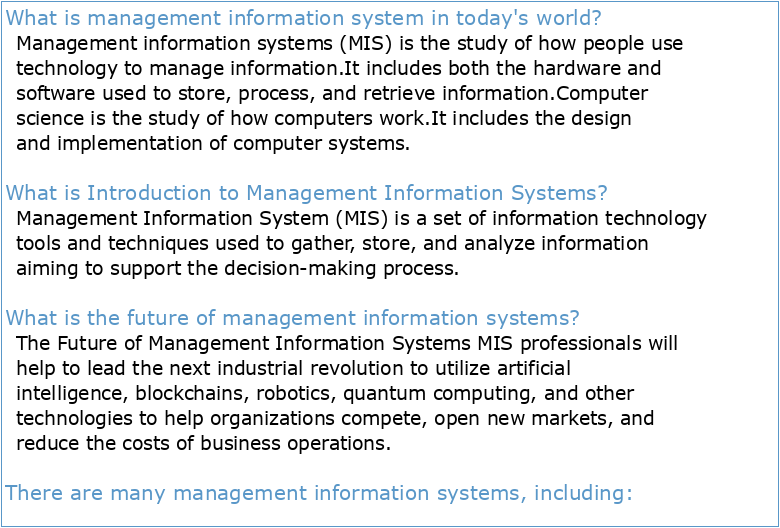 Introduction To Management Information Systems (2022)
