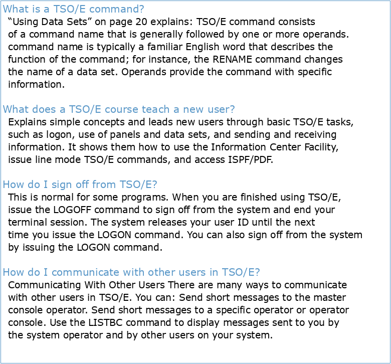 TSO/E User's Guide